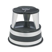 Cramer® Kik-Step Steel Step Stool, 2-Step, 350 lb Capacity, 16" Diameter x 14.25"h, Silvertone Item: CRA100101