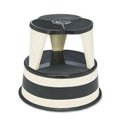 Cramer® Kik-Step Steel Step Stool, 2-Step, 350 lb Capacity, 16" Diameter x 14.25"h, Sand Item: CRA100119