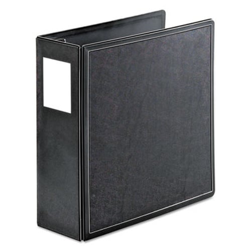 Cardinal® SuperLife Easy Open Locking Slant-D Ring Binder, 3 Rings, 4" Capacity, 11 x 8.5, Black Item: CRD14042