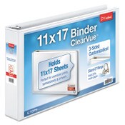 Cardinal® ClearVue Slant-D Ring Binder, 3 Rings, 2" Capacity, 11 x 17, White Item: CRD22132