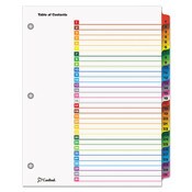 Cardinal® OneStep Printable Table of Contents and Dividers, 31-Tab, 1 to 31, 11 x 8.5, White, Assorted Tabs, 1 Set Item: CRD60118