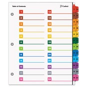 Cardinal® OneStep Printable Table of Contents and Dividers - Double Column, 24-Tab, 1 to 24, 11 x 8.5, White, 1 Set Item: CRD60960