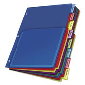 Cardinal® Expanding Pocket Index Dividers, 8-Tab, 11 x 8.5, Assorted, 1 Set Item: CRD84013
