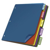 Cardinal® Poly Index Dividers, 5-Tab, 11 x 8.5, Assorted, 4 Sets Item: CRD84018
