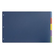 Cardinal® Tabloid-Size Poly Index Divider, 5-Tab, 11 x 17, Assorted, 1 Set Item: CRD84250
