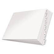 Cardinal® Paper Insertable Dividers, 8-Tab, 11 x 17, White, Clear Tabs, 1 Set Item: CRD84815