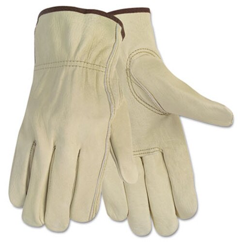 MCR™ Safety Economy Leather Driver Gloves, Large, Beige, Pair Item: CRW3215L