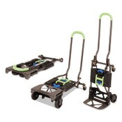 Cosco® 2-in-1 Multi-Position Hand Truck and Cart, 300 lbs, 16.63 x 12.75 x 49.25, Black/Blue/Green Item: CSC12222PBG1E