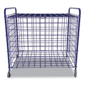 Champion Sports Lockable Ball Storage Cart, Fits Approximately 24 Balls, Metal, 37" x 22" x 20", Blue Item: CSILFX