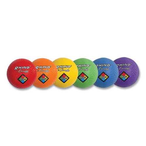 Champion Sports Playground Ball Set, 8.5" Diameter, Assorted Colors, 6/Set Item: CSIPGSET
