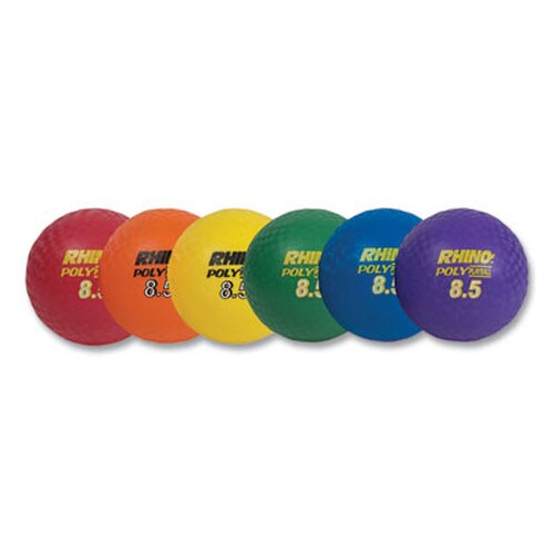 Champion Sports Rhino Playground Ball Set, 8.5" Diameter, Assorted Colors, 6/Set Item: CSIPX85SET
