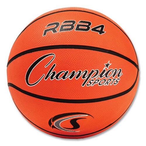 Champion Sports Rubber Sports Ball, For Basketball, No. 6, Intermediate Size, Orange Item: CSIRBB4