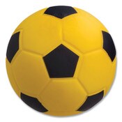 Champion Sports Coated Foam Sport Ball, For Soccer, Playground Size, Yellow Item: CSISFC