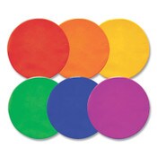 Champion Sports Extra Large Poly Marker Set, 12" dia, Assorted Colors, 6 Spots/Set Item: CSIXLMSPSET