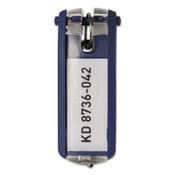 Durable® Tags for Locking Key Cabinets, Plastic, 1.13 x 2.75, Dark Blue, 6/Pack Item: DBL195707