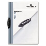 Durable® Swingclip Clear Report Cover, Swing Clip, 8.5 x 11, Black Clip, 25/Box Item: DBL226301