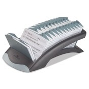 Durable® TELINDEX Desk Address Card File, Holds 500 2.88 x 4.13 Cards, 5.13 x 9.31 x 3.56, Plastic, Graphite/Black Item: DBL241201