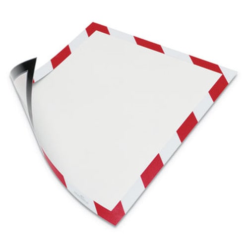 Durable® DURAFRAME Security Magnetic Sign Holder, 8.5 x 11, Red/White Frame, 2/Pack Item: DBL4772132
