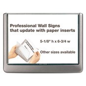 Durable® Click Sign Holder For Interior Walls, 6.75 x 0.63 x 5.13, Gray Item: DBL497737