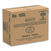 Dart® Plastic Cold Cup Lids, Fits 10 oz Cups, Translucent, 100 Pack, 10 Packs/Carton Item: DCC10SL