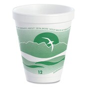 Dart® Horizon Hot/Cold Foam Drinking Cups, 12 oz, Green/White, 25/Bag, 40 Bags/Carton Item: DCC12J16H