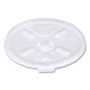 Dart® Lift n' Lock Plastic Hot Cup Lids, With Straw Slot, Fits 12 oz to 24 oz Cups, Translucent, 100/Pack, 10 Packs/Carton Item: DCC16FTLS