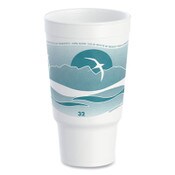 Dart® Horizon Hot/Cold Foam Drinking Cups, 32 oz, Teal/White, 16/Bag, 25 Bags/Carton Item: DCC32AJ20H