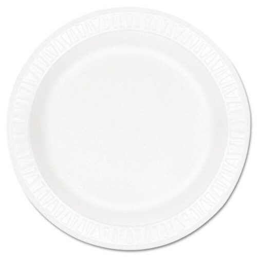 Dart® Concorde Foam Plate, 9" dia, White, 125/Pack, 4 Packs/Carton Item: DCC9PWCR