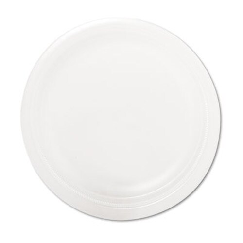 Dart® Quiet Classic Laminated Foam Dinnerware Plate, 9" dia, White, 125/Pack Item: DCC9PWQRPK