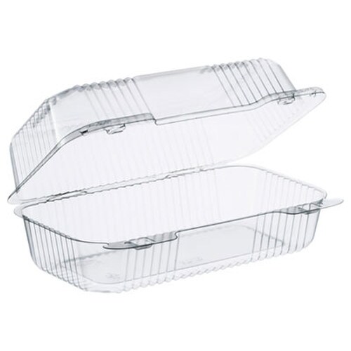 Dart® StayLock Clear Hinged Lid Containers, 5.4 x 9 x 3.5, Clear, Plastic, 250/Carton Item: DCCC35UT1