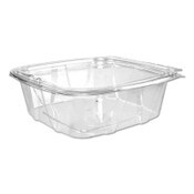 Dart® ClearPac SafeSeal Tamper-Resistant, Tamper-Evident Containers, Flat Lid, 48 oz, 7.8 x 8.1 x 2.5, Clear, 100/Bag, 2 Bags/CT Item: DCCCH48DEF