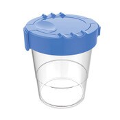 deflecto® Antimicrobial No Spill Paint Cup, 3.46 w x 3.93 h, Blue Item: DEF39515BLU