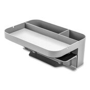 deflecto® Standing Desk Large Desk Organizer, Two Sections, 9 x 6.17 x 3.5, Gray Item: DEF400002