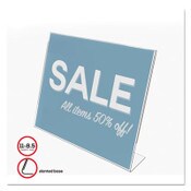 deflecto® Classic Image Slanted Sign Holder, Landscaped, 11 x 8.5 Insert, Clear Item: DEF66701