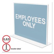 deflecto® Classic Image Double-Sided Sign Holder, 11 x 8.5 Insert, Clear Item: DEF69301
