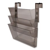 deflecto® DocuPocket Three-Pocket File Partition Set, 3 Sections, Letter Size, 13" x 7" x 20", Smoke, 3/Set Item: DEF73502RT