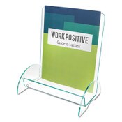 deflecto® Euro-Style DocuHolder, Magazine Size, 9.81w x 6.31d x11h, Green Tinted Item: DEF775390