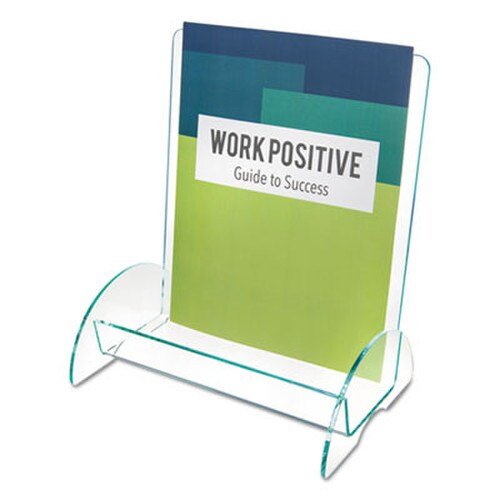 deflecto® Euro-Style DocuHolder, Magazine Size, 9.81w x 6.31d x11h, Green Tinted Item: DEF775390