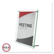 deflecto® Superior Image Beveled Edge Sign Holder, Letter Insert, Clear/Green-Tinted Edges Item: DEF799693