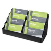 deflecto® 8-Tier Recycled Business Card Holder, Holds 400 Cards, 7.88 x 3.88 x 3.38, Plastic, Black Item: DEF90804
