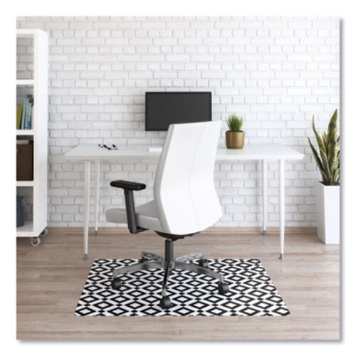 deflecto® FashionMat Chair Mat, Rectangular, 35 x 40, Diamonds Item: DEFCM3540BD