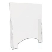 deflecto® Counter Top Barrier with Pass Thru, 31.75" x 6" x 36", Polycarbonate, Clear, 2/Carton Item: DEFPBCTPC3136P