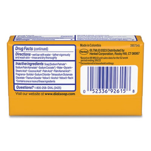 Dial® Deodorant Bar Soap, Iconic Dial Gold Fragrance, 4 oz, 36/Carton Item: DIA92617