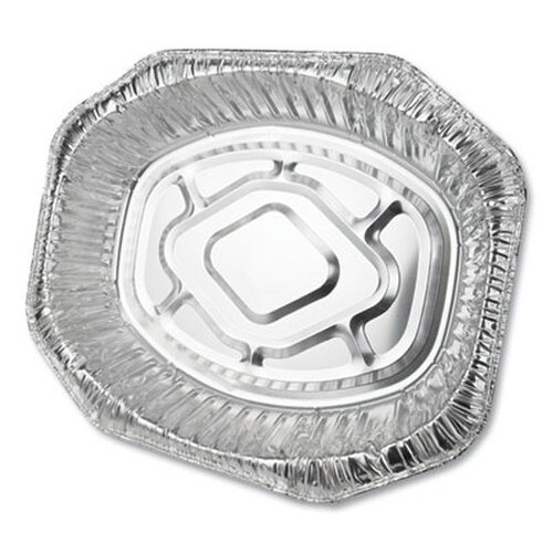 Durable Packaging Aluminum Roaster Pans, Extra-Large Oval, 230 oz, 18.5 x 14 x 3.38, Silver, 50/Carton Item: DPK40010