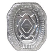 Durable Packaging Aluminum Roaster Pans, Extra-Large Oval, 230 oz, 18.5 x 14 x 3.38, Silver, 100/Carton Item: DPK4001100