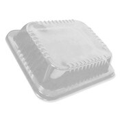 Durable Packaging Dome Lids for 12.63 x 10.5 Oblong Containers, 2.5" Half Size Steam Table Pan Lid, High Dome, Clear, Plastic, 100/Carton Item: DPKP4200100