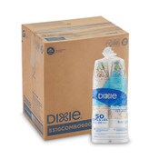 Dixie® PerfecTouch Paper Hot Cups and Lids Combo, 10 oz, Multicolor, 50 Cups/Lids/Pack, 6 Packs/Carton Item: DXE5310CMB600CT