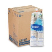 Dixie® PerfecTouch Paper Hot Cups and Lids Combo, 12 oz, Multicolor, 50 Cups/Lids/Pack, 6/Packs/Carton Item: DXE5342COMBO6CT