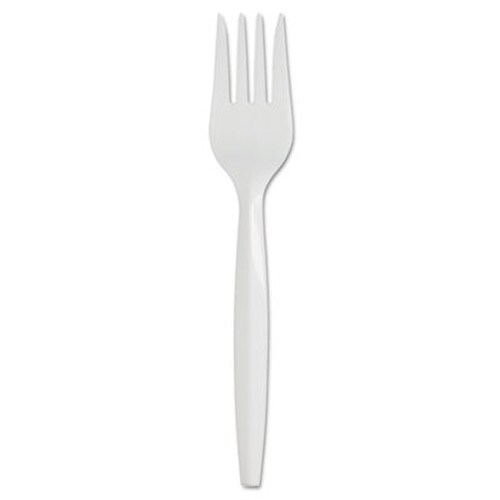 Dixie® SmartStock Plastic Cutlery Refill, Fork, 5.8", Series-B Mediumweight, White, 40/Pack, 24 Packs/Carton Item: DXESSF21P