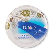 Dixie® Pathways Soak-Proof Shield Mediumweight Paper Plates, WiseSize, 8.5" dia, Green/Burgundy, 125/Pack Item: DXEUX9WSPK